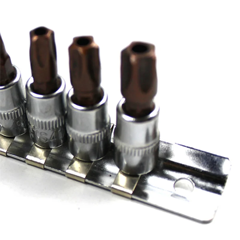 WORTHOWN-Pentalobe Screwdriver Bit Socket Set Pentalobe Screwdriver Bit Set TS10-TS50 Hand Tools 1/4 Inch Drive Socket Withstora