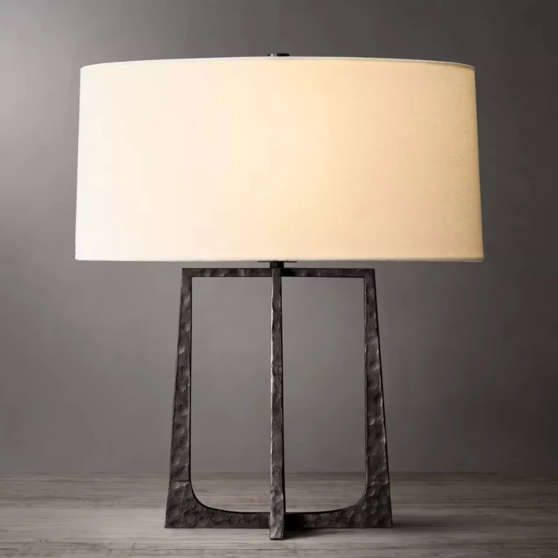 

Modern minimalist style table lamp table lamp decorative fabric lampshade living room bedroom bedside villa home office