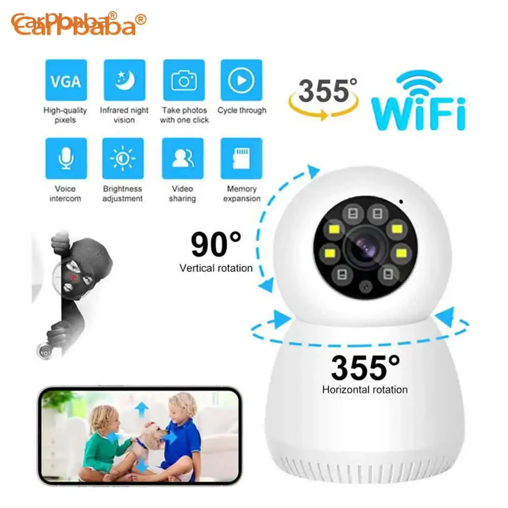 snowman smart home vigilancia camera ip rastreamento automatico protecao de seguranca wifi indoor baby monitor wireless 01