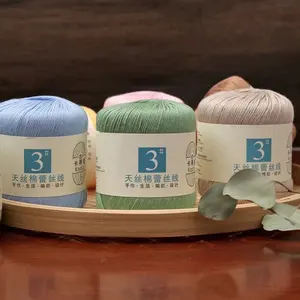 100% Katun Mercerized Benang Renda Rajutan Tangan Benang Rajut Bordir Seni Kerajinan Sweater Syal Garis 10 penjualan terbaik benang 8 lapis - №