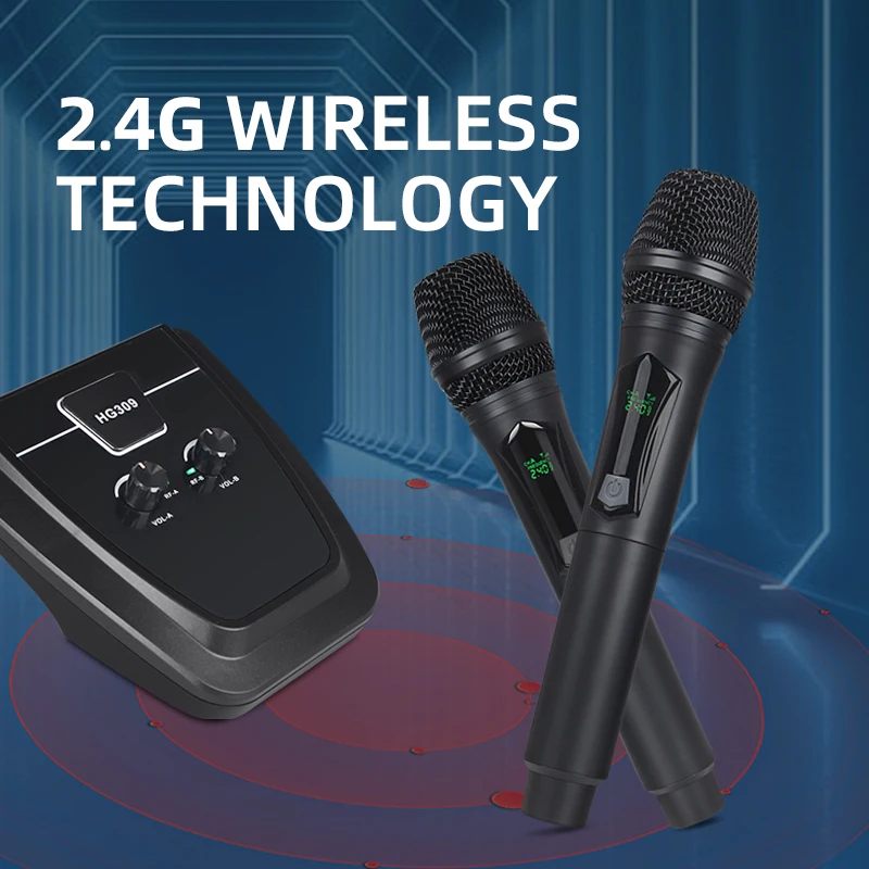 2.4G 무선 KTV 마이크 1-2 단계 성능 마이크 홈 가라오케 대외 무역 309 마이크