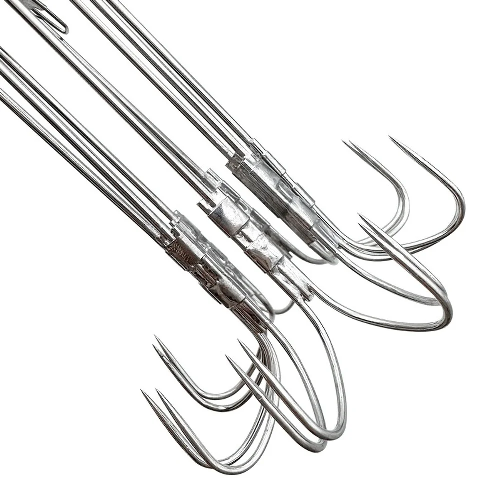 

Double Layer Octopus Squid Hook 8 Claw 16 Hook Umbrella Style Stainless Steel Sea Fishing Hook for Night and Day Fishing
