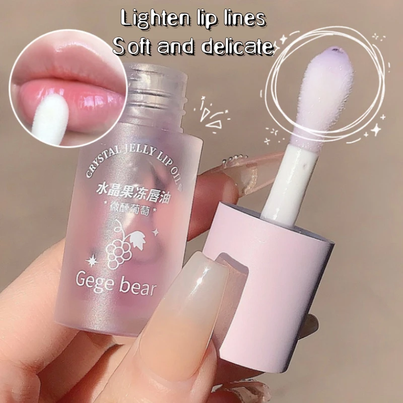 

Crystal Jelly Lip Oil Moisturizing and Plumping Improving Dryness Reducing Lip Wrinkles Hydrating and Moisturizing Lipstick Base