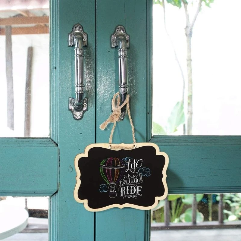 W89C Mini Chalk Board Schild Pack von 12 Message Board Table Place Place Card Signs süß