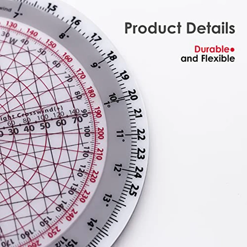 1 Piece E6B-R Flight Computer Plastic Aviation Plotter Circular Slide Rule Used In Aviation Flight Training