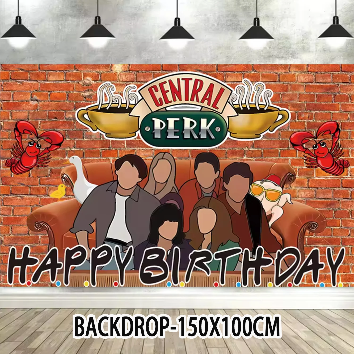 Friends TV-Show Themen-Geburtstagsparty-Zubehör Dekoration Klassisches Treffen Zahlenballon Tortendekoration Banner Foto-Requisiten – Detail 9