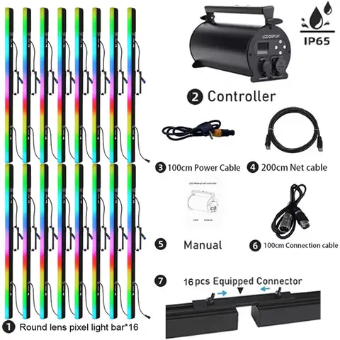 LED Outdoor Waterproof Pixel Light Bar RGB LED Full Color Pixel Light Bar, IP65 Protection with DMX 512 Mode Suitable for Stage