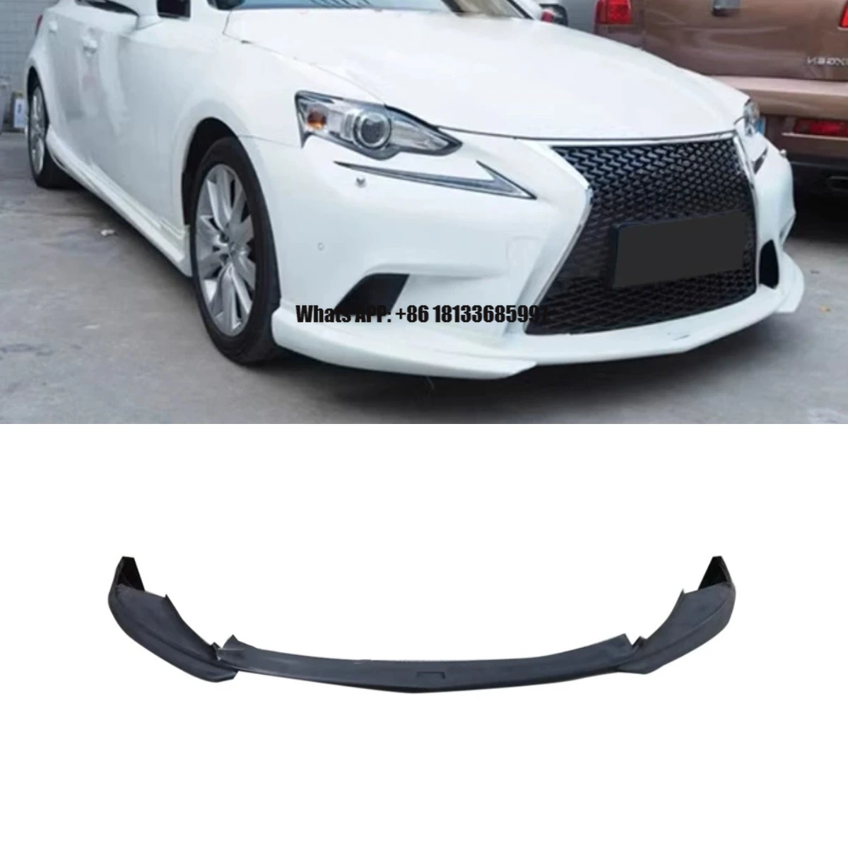 

Car Front Bumper Lip Spoiler Real Carbon Fiber Splitter Deflector For Lexus IS250 IS200t 2013-2015 Body Kit Car Accessories