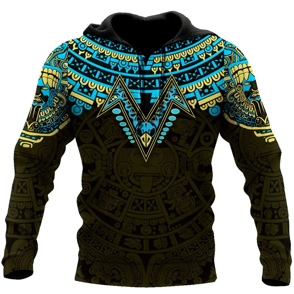  Men Hoodies Mexico National 3D Print Vintage Style Men's Pullover Tops Casual Long Sleeve Oversize Vintage Man Clothing Tops