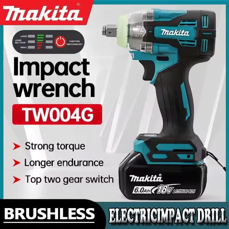 

Makita TW004G 630N.m Brushless Screwdriver Machine Cordless Electric Screwdriver Rechargable Drill Driver For Makita 18V Battery