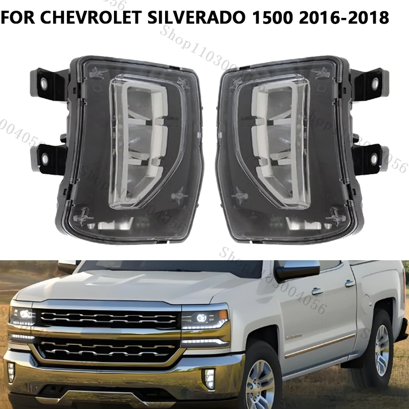 

2PCS Fog Light For Chevrolet Silverado 1500 2016 2017 2018 Car Front Bumper Headlight Fog Lights Lamp Replacement Parts 84000614