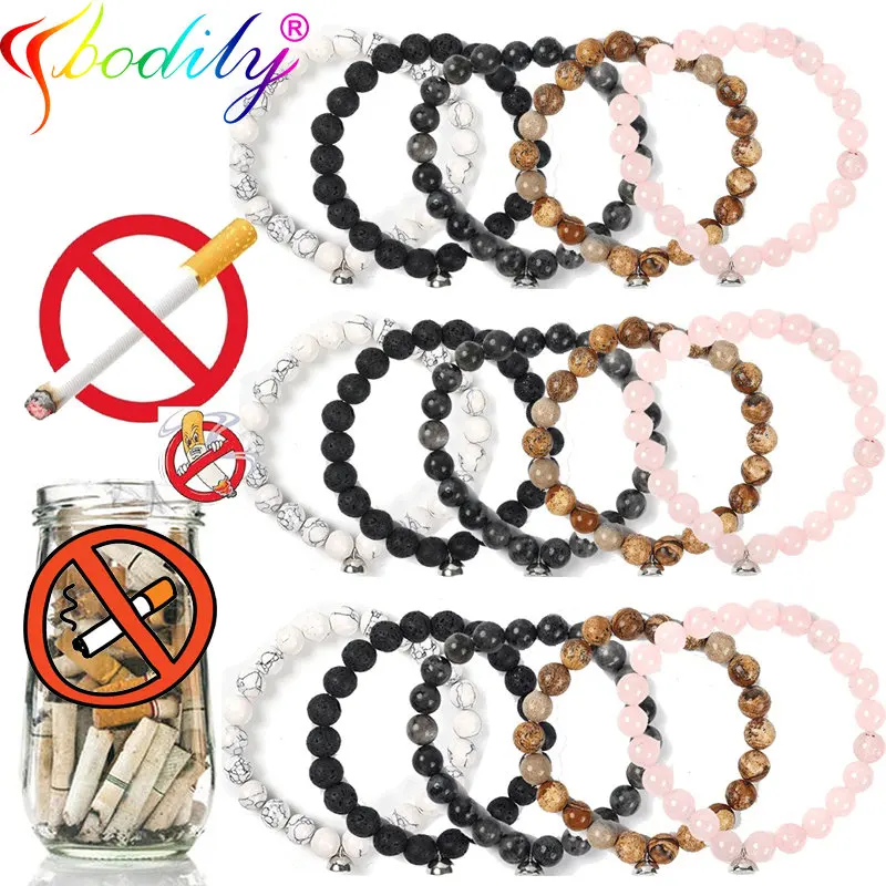 Refuse Nicotine Smoking Cessation Bracelet Magnet Anti Smoke Anxiety Spiritual Bracelet for Positive Energy Improves Your Health