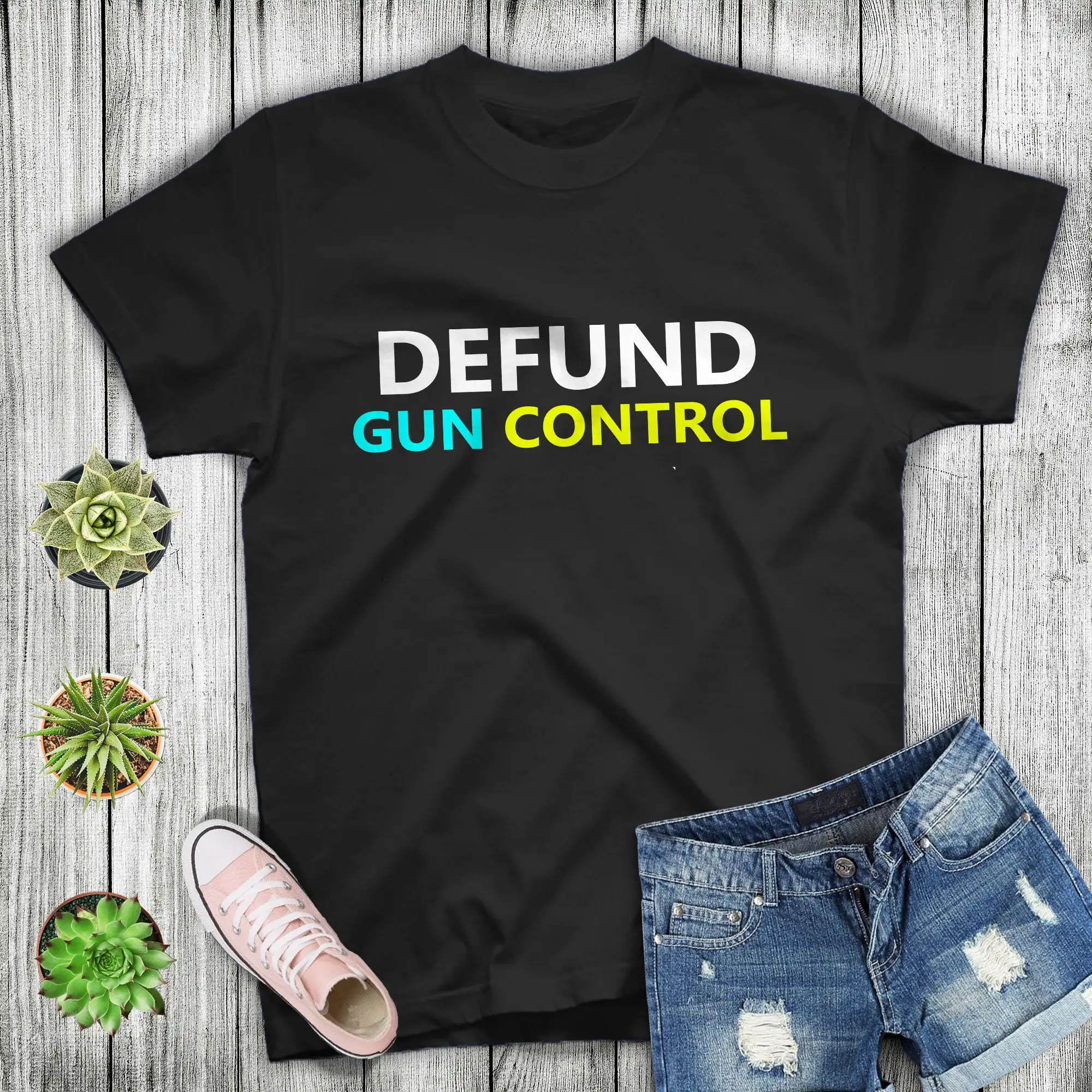 Gun T Shirt Defund Control For