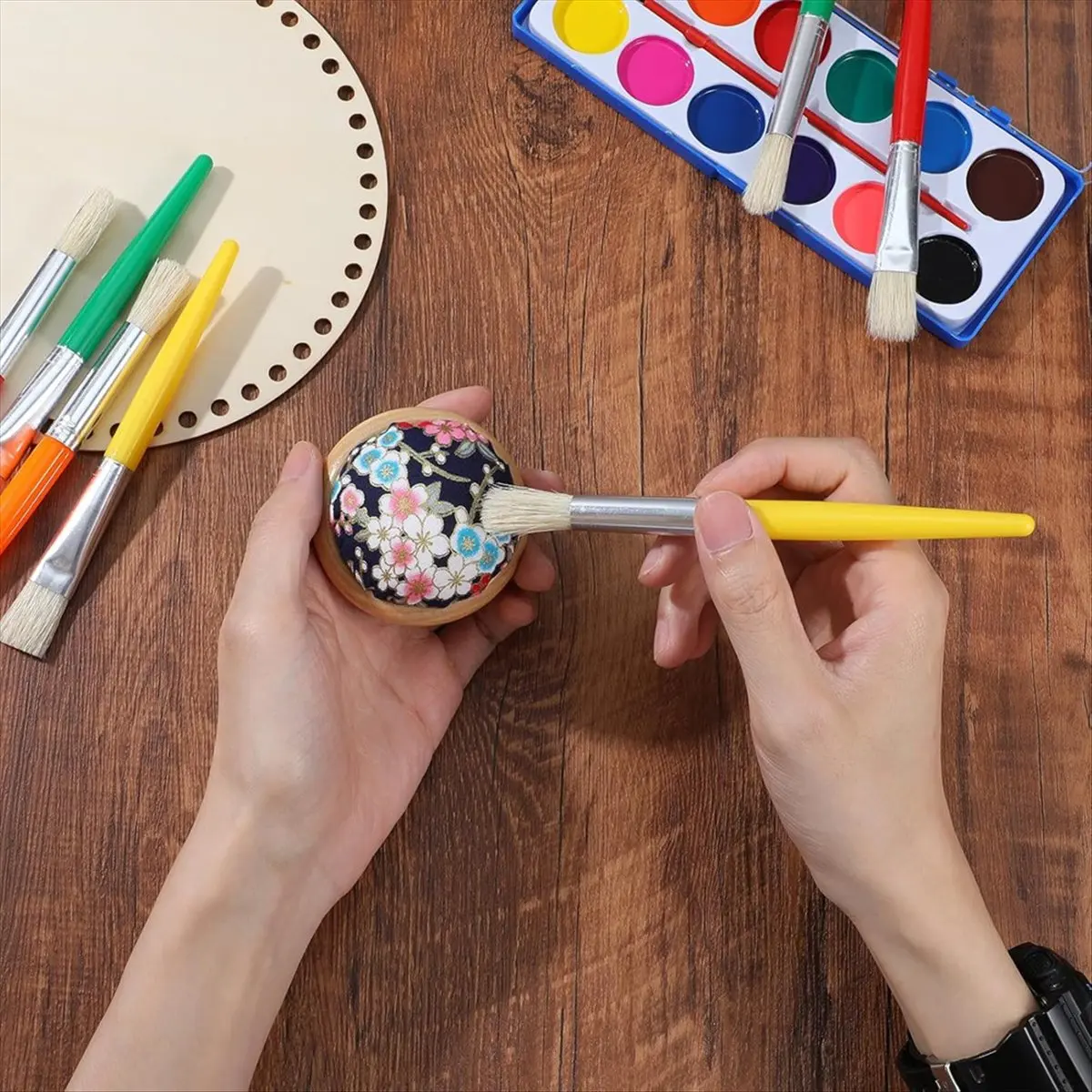 A73P 30 Pcs Paint Brushes for Kids, Round and Flat Painting Brushes Brush Washable Craft Brush for Acrylic Oil Watercolor