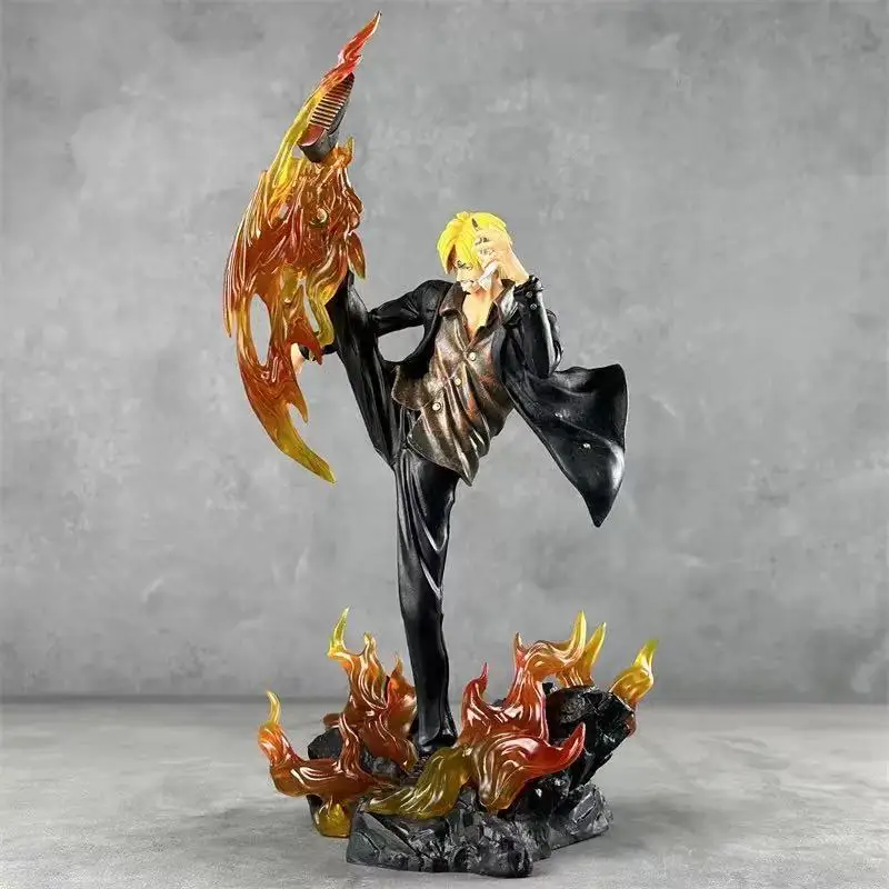 30cm Anime One Piece Figure Kick The Leg Sanji GK Statue Action Figures Doll Collection Model Toys Gift