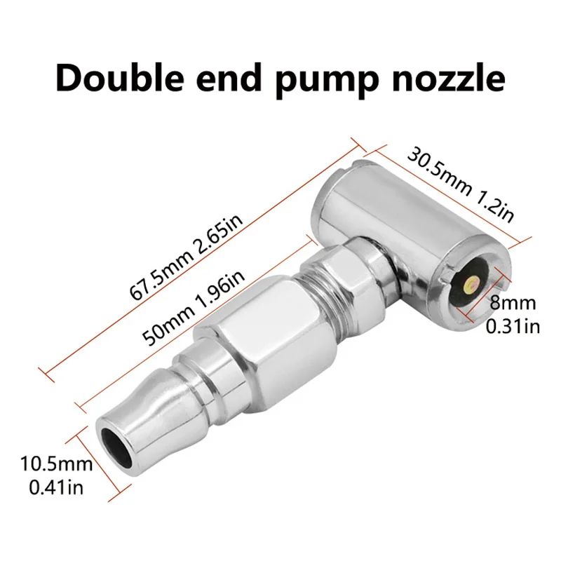 Air Inflator Tire Dual for Head Adapter Double-head Single head Inflatable Nozzle Inflatable Tyre Pump Tube for Car and Truck