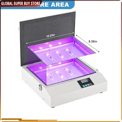 40W LED UV Exposure Unit for Screen Printing Pad Plate Tabletop 210x260mm Exposure Machine for Hot Stamper Plate Resin Plate