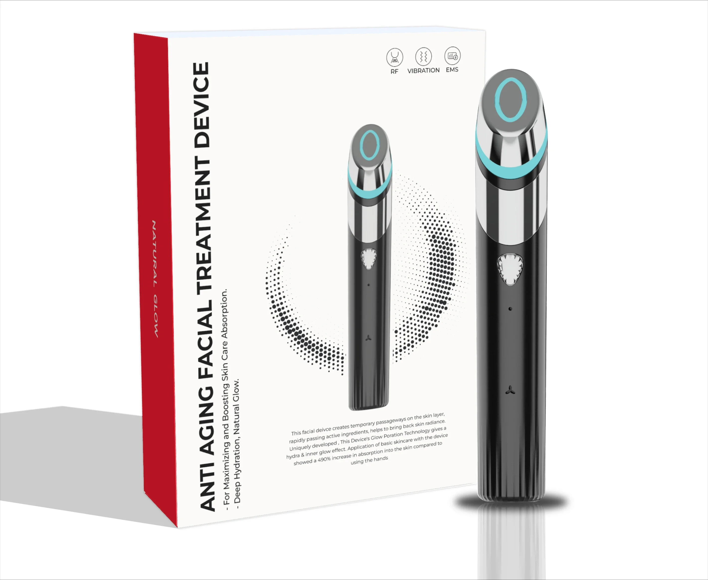 booster h Eye Care Tool Rechargeable Skin Wrinkle Removal Home Use Professional Led Light Therapy Face Skincare Wand