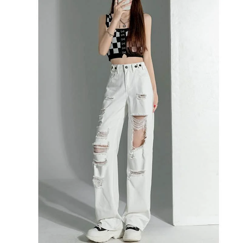 

Women Jeans Casual Y2k Pants Streetwear High Waist Jeans Denim Trousers Vintage Loose Clothes Straight Jean for Women Clothes