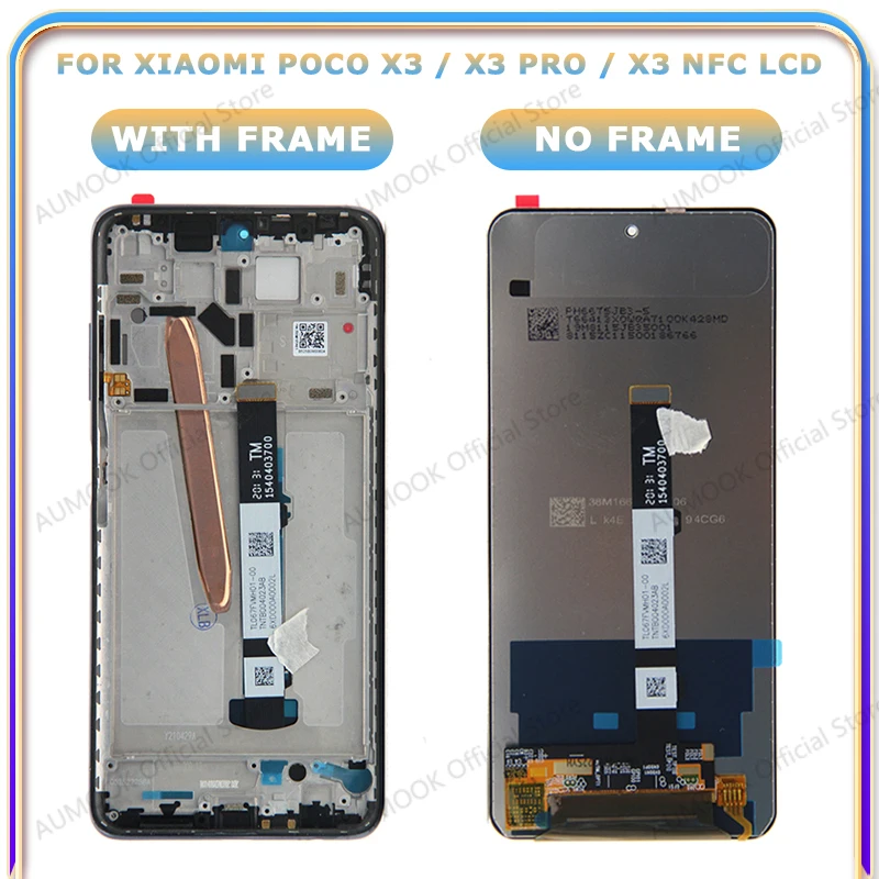 شاشة LCD مقاس 6.67 بوصة لأجزاء Xiaomi POCO X3 POCO X3 PRO X3 NFC مجموعة المحولات الرقمية لشاشة تعمل بلمس MZB07Z0IN M2102J20SG M2007J20CG