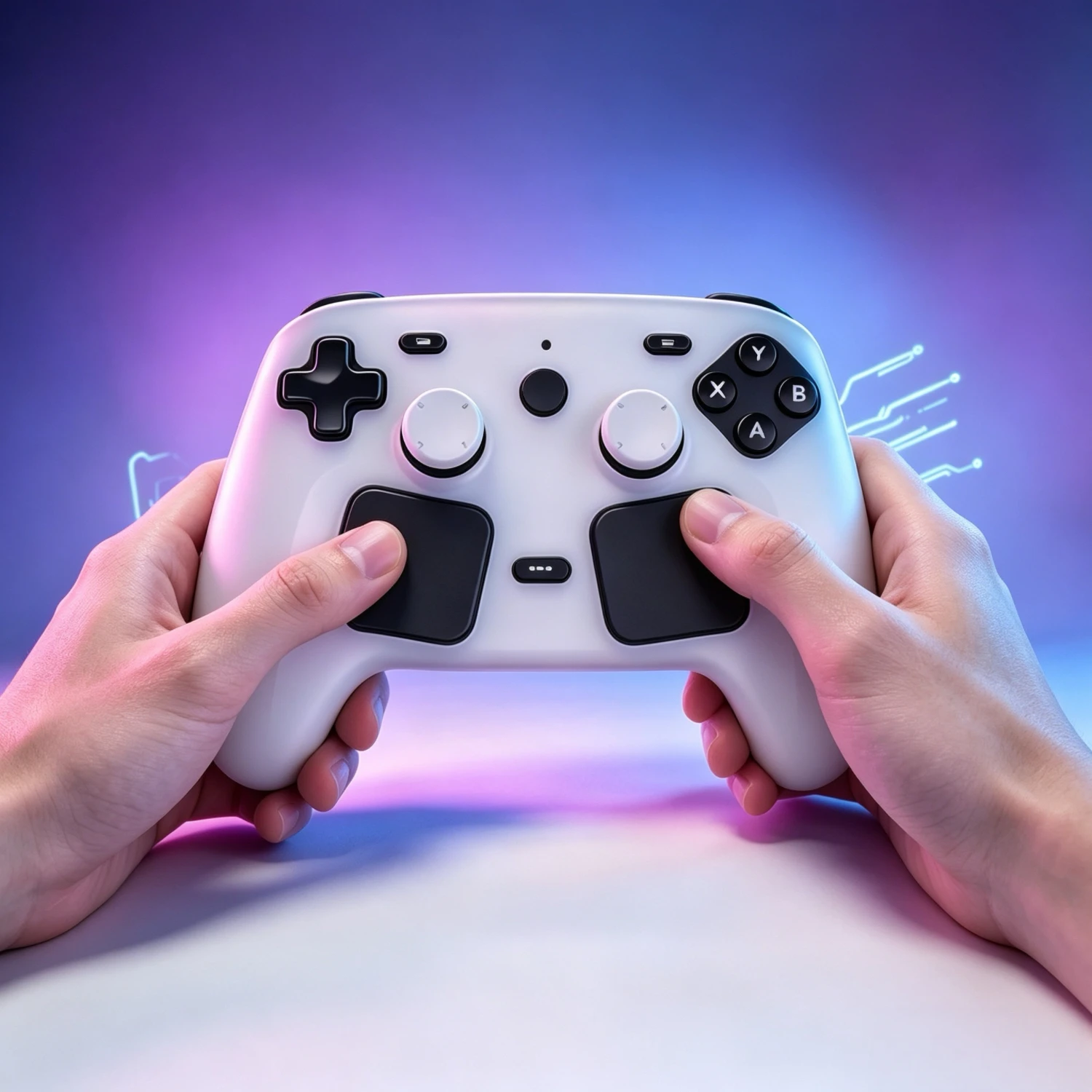DOBE Silicone Case for Steam Controller 2 – Full Coverage Protective Skin, Anti-Slip Grip, Dust-Proof, 2 Thumb Stick Caps