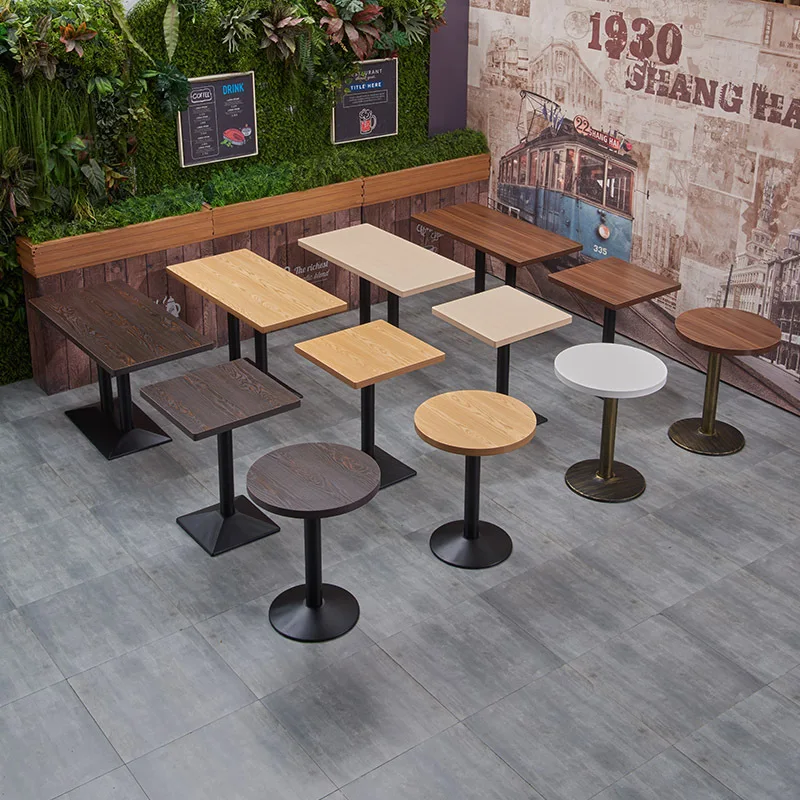 

Table and chair commercial snack shop dessert shop noodle shop canteen rectangular small round square table
