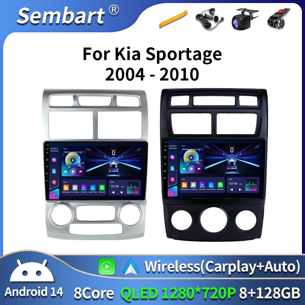 

Android 14 Car Radio For Kia Sportage 2 2004 2005 2006 2007-2010 Android Auto Multimedia Player Stereo BT 2din DVD HU 9"GPS