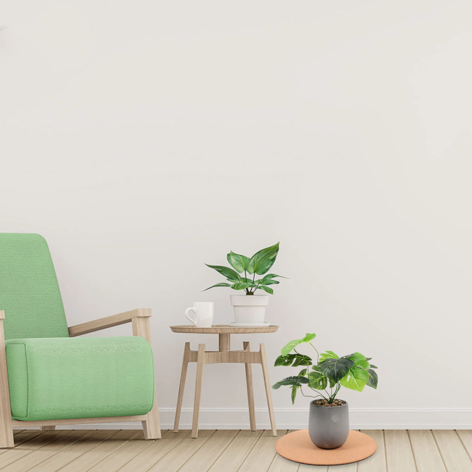 

2pcs Flower Pot Tray Cork Plant Pad Natural Garden Planter Mat Water Resistant Saucer For Indoor Outdoor Plant Coaster Mat