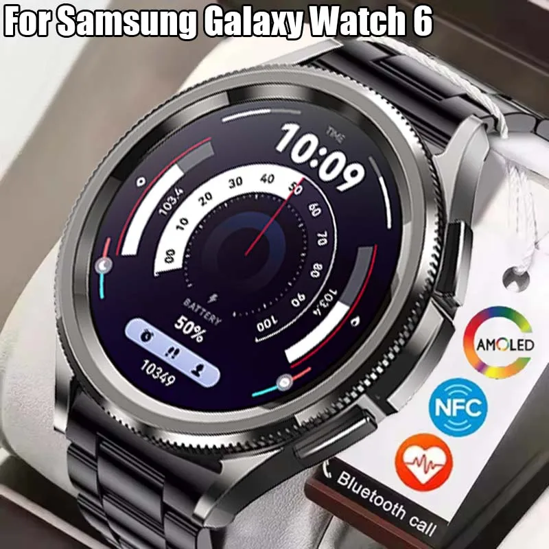 

Смарт-часы Samsung Galaxy Watch 6, Классические водонепроницаемые Смарт-часы с поддержкой Bluetooth, звонков, GPS, голосового помощника, ЭКГ + PPG, новинка 2024