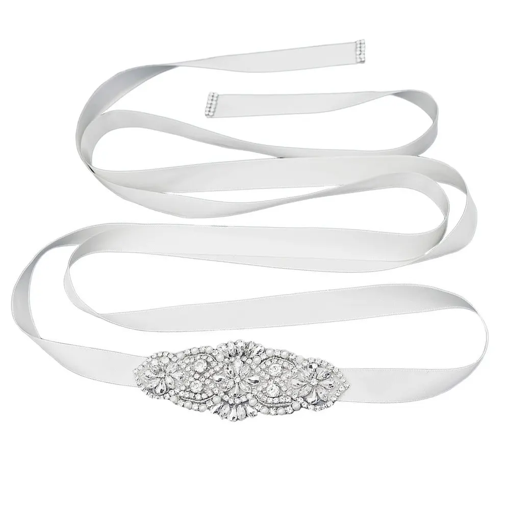 

1 шт. Элегантный свадебный пояс для невесты, украшенный жемчугом и стразами, аксессуар для свадебного платья, для церемоний, танцев, вечеринок и повседневной носки