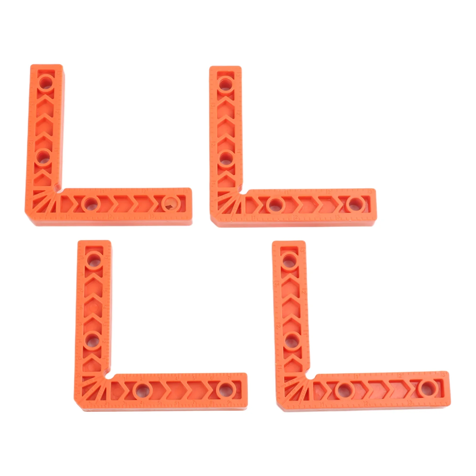 4-Pack 90 Degree Positioning Squares Aluminum Alloy Right Angle Clamps For Woodworking Carpenter DIY Projects Orange