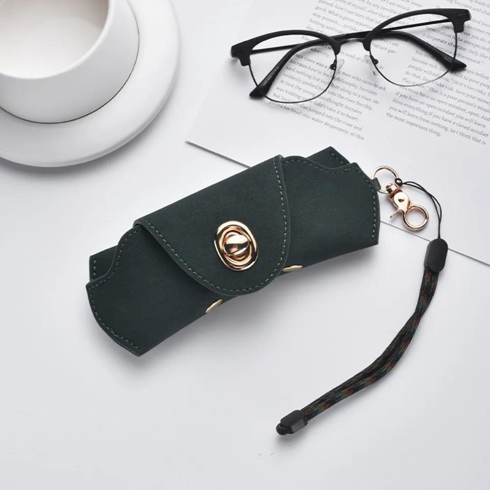 

New Suede Leather Sunglasses Case Soft Hanging Neck Sunglasses Glasses Clip Glasses Case Eyeglasses Accessories