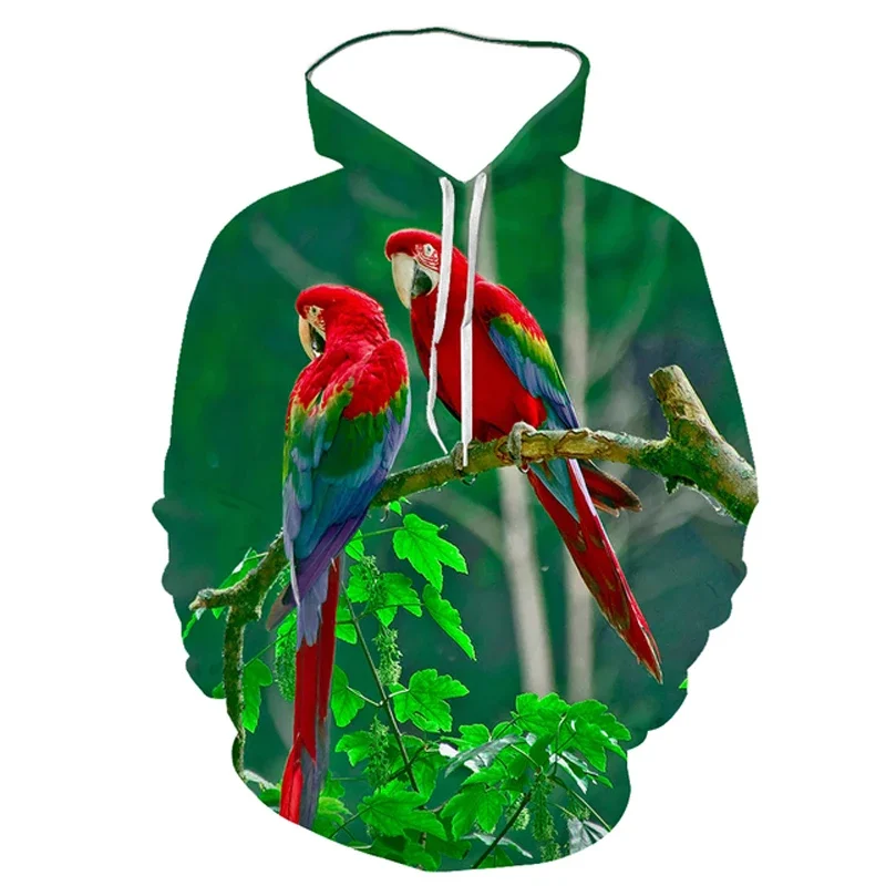 Parrot Animal Pattern Fashion Style 3D Printed Hoodies Unisex Pullovers Hoodie Casual Sweatshirts Street Top Tracksuit