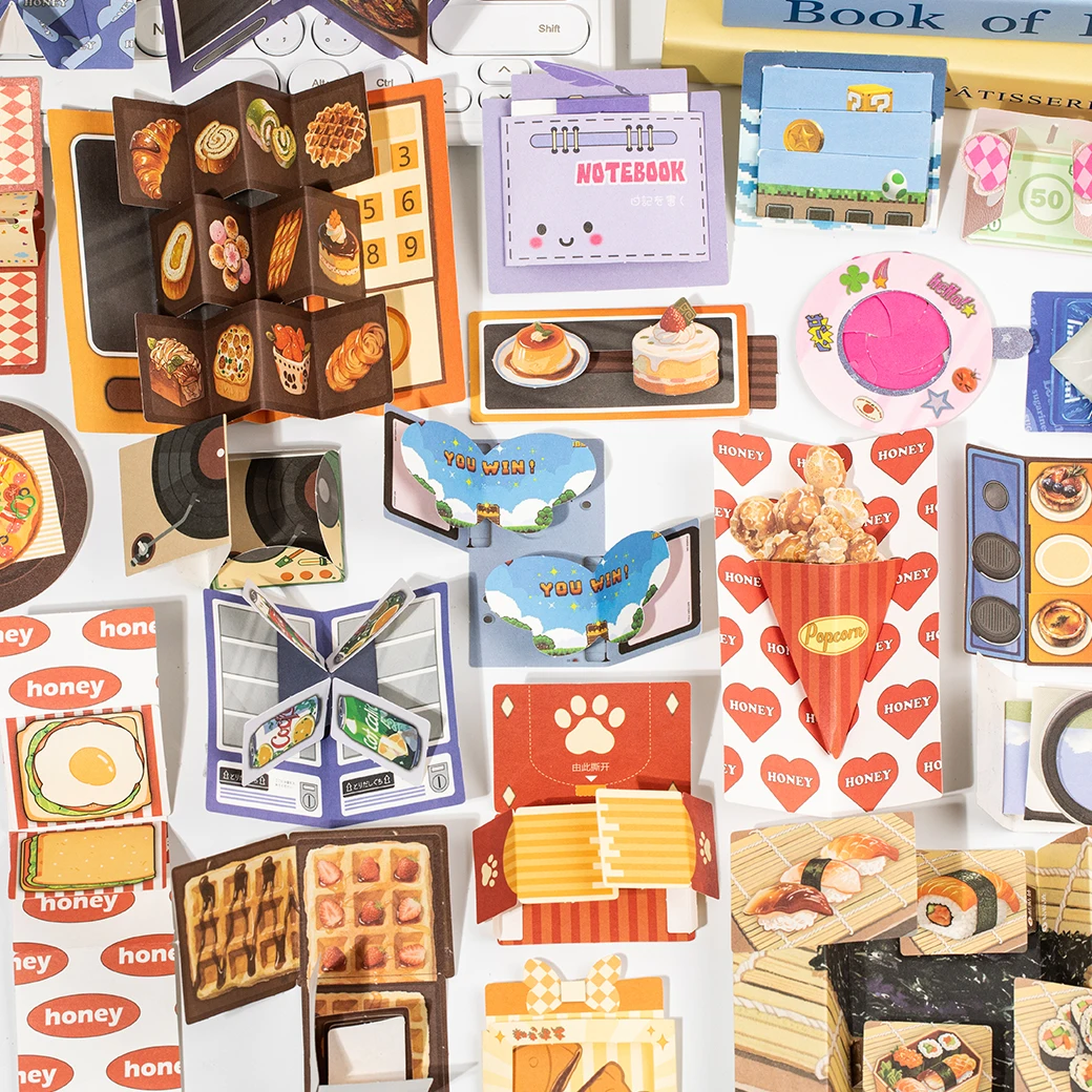 Picture 4: 20 piece/book Cute Japanese Y2K Cut Film Sticker Girl Journal Phone Case DIY Scrapbook Sticker Kawaii Decoration Sticker Gift