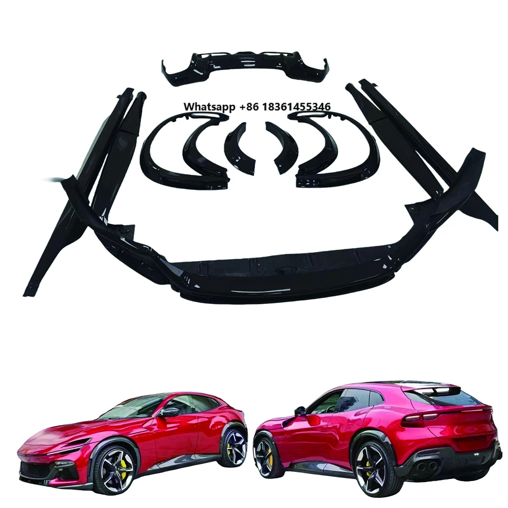 

For Purosangue FUV OEM Style Carbon Fiber Small Body Kit - Front Lip, Side Skirts, Wheel Arches
