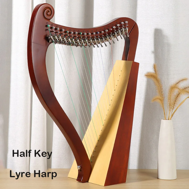 Lyre Harp 19 23 Strings Half Key Lyre Harp Piano High Quality Musical Instrument 19 23 String Lyre Harp Musical Instrument