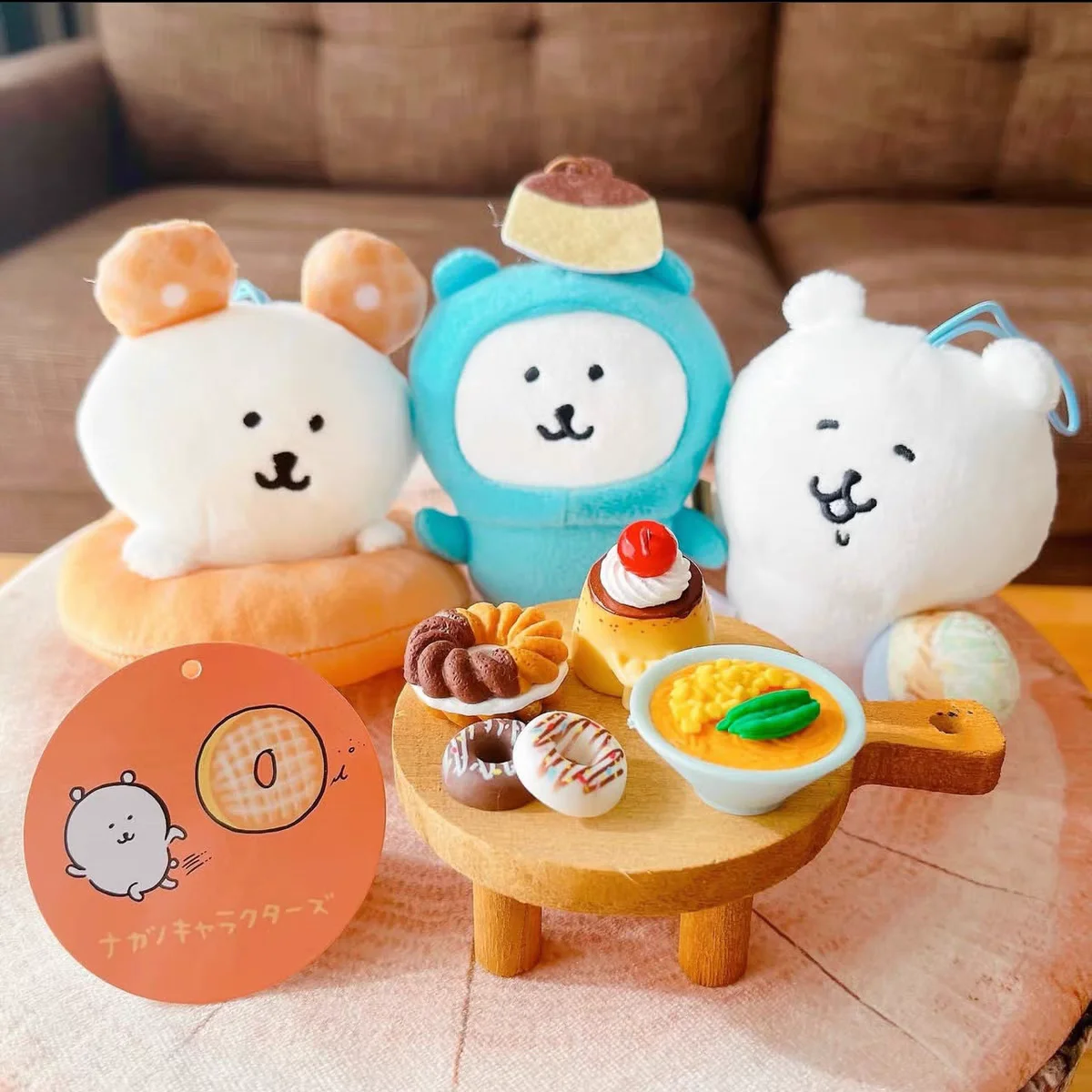 

MINISO Usagi Hand-Pulled Noodle Self-deprecating Bear Hachiware Chiikawa Doll Cute and Funny Plush Toy Gift Bag Pendant