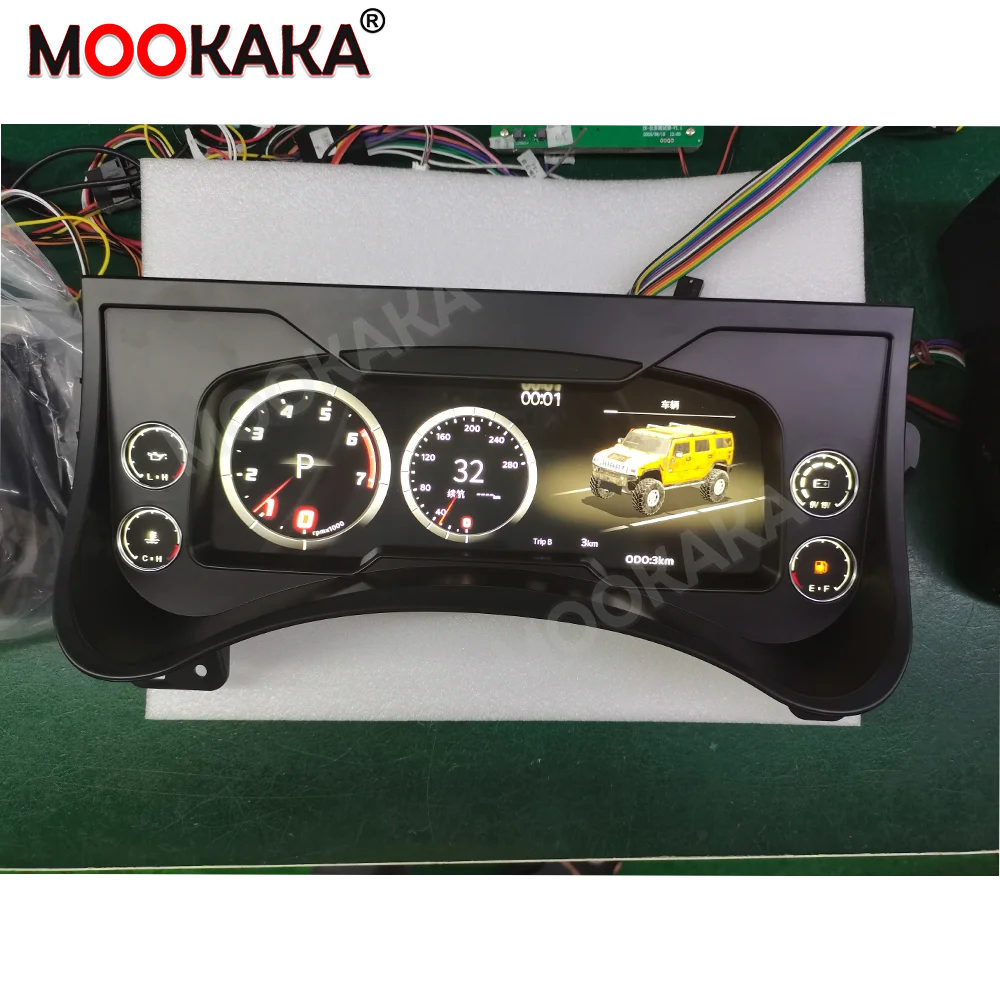 

Автомобильный цифровой 2DIN-дисплей для Hummer H2 2003-2009: экран приборной панели, одометр, спидометр, виртуальная приборная панель, головное устройство