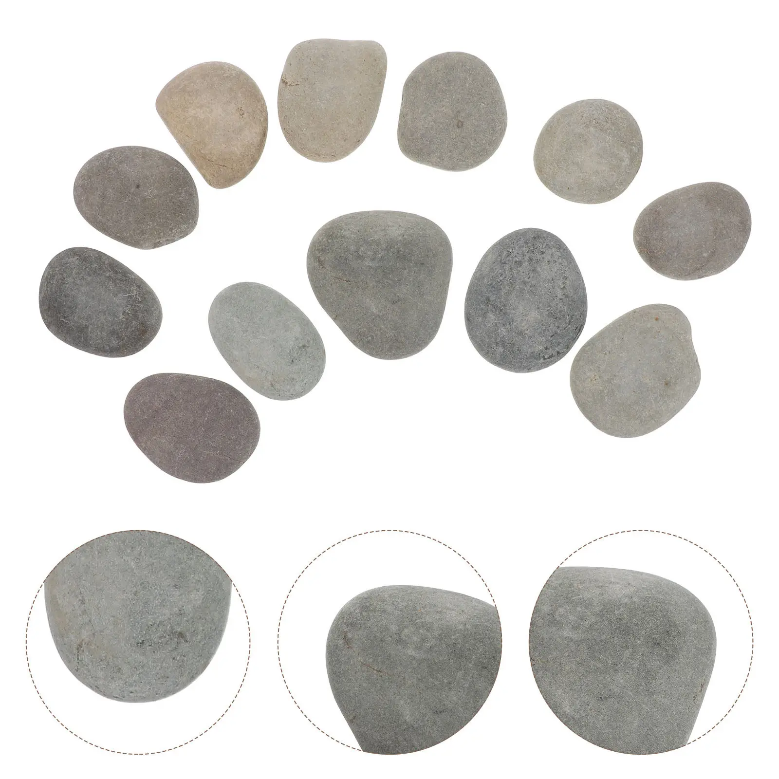 24Pcs Natural River Rocks for Painting 3-5Cm Flat Smooth Large Craft Stones DIY Kindness Stones Garden Decor Home Art Adult