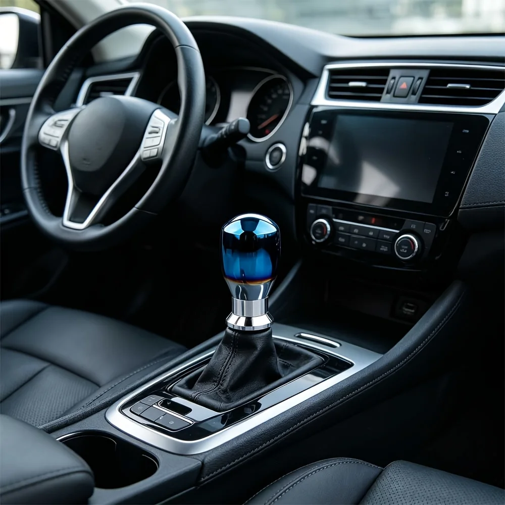 

1pc car modified grilled blue metal gear handle spherical gear lever gear lever racing modified accessories manual stick ball