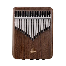 Hluru Electric Kalimba, 21 Keys Professional Kalimba EQ 17 Kalimbas Instrument, Black Walnut Thumb Piano, Built in Pickup