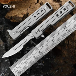 Titanium Alloy Surgical Knife Art Knife Quick Opening Mini Folding Blade Sharp Portable Express Delivery Small Knife Keychain