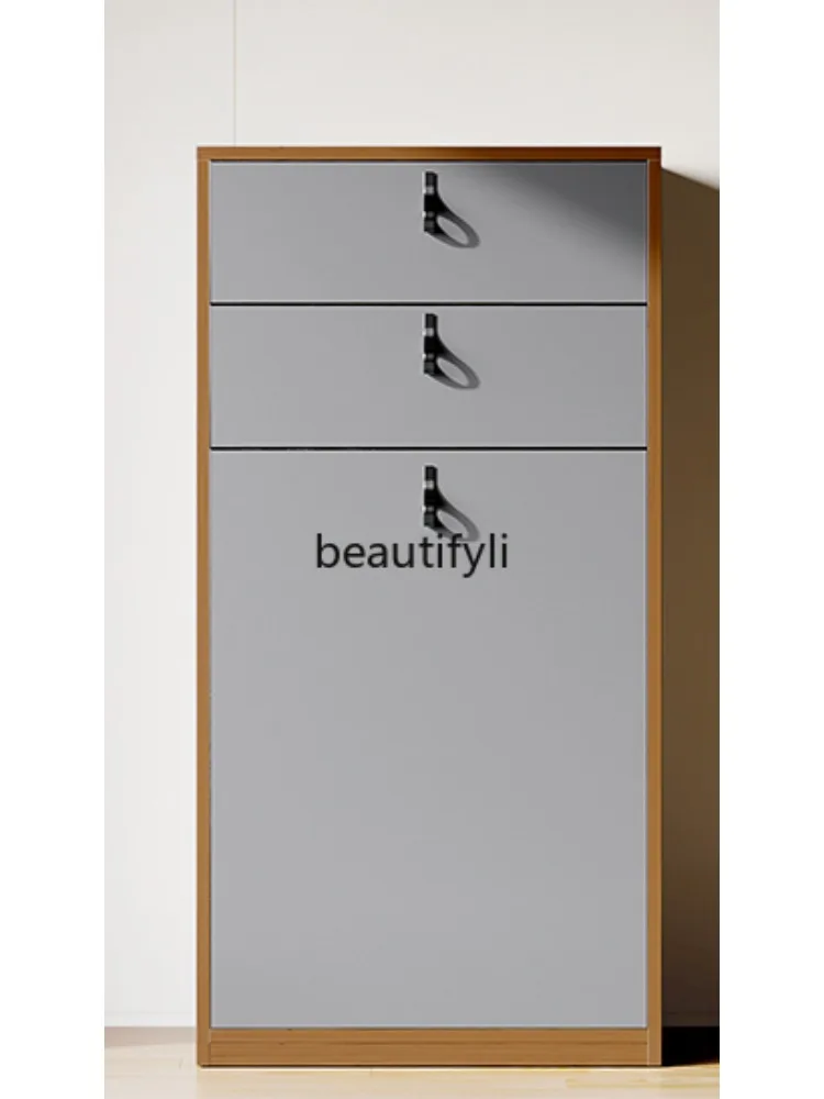 Modern light luxury environmentally friendly aluminum-magnesium alloy high invisible drawer safe large capacity