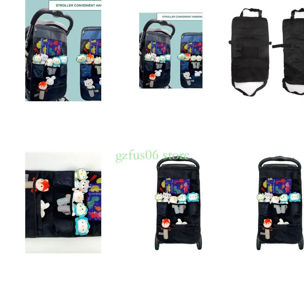 

D5QF Strollers Hanging Bag for Diaper Water Bottle Large Capacity Bag Multifunction