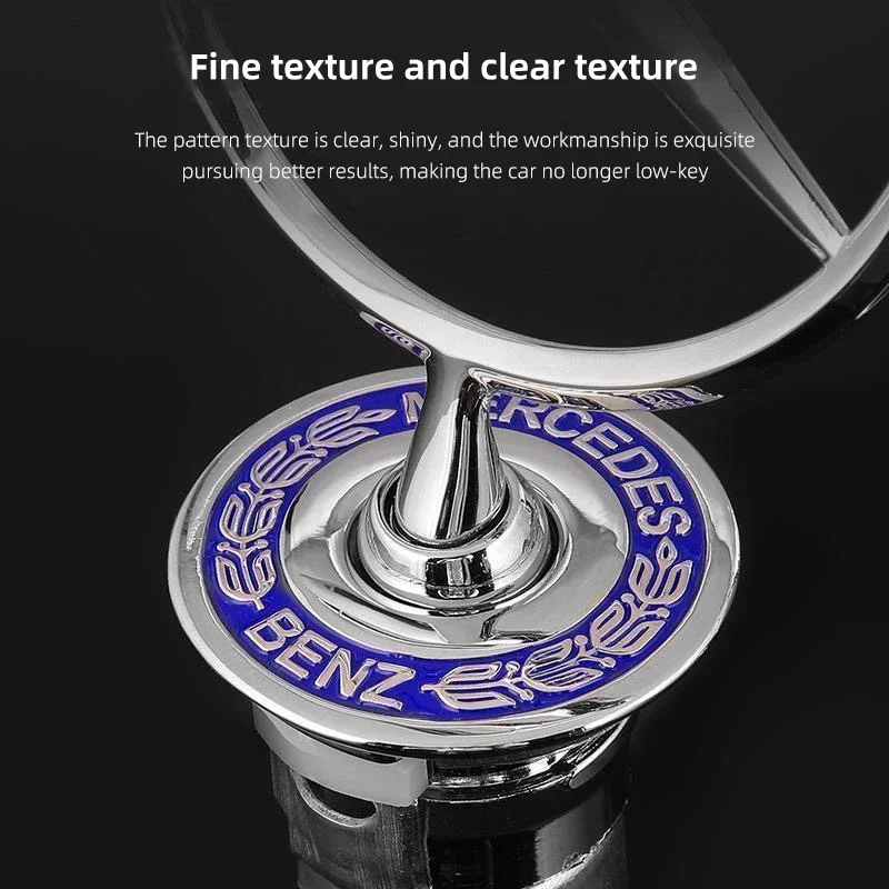 محرك السيارة هود شعار الجبهة بونيه كروم مارك اكسسوارات لمرسيدس بنز AMG W204 W205 W203 W211 W212 W213 W201 W210 W124 #3