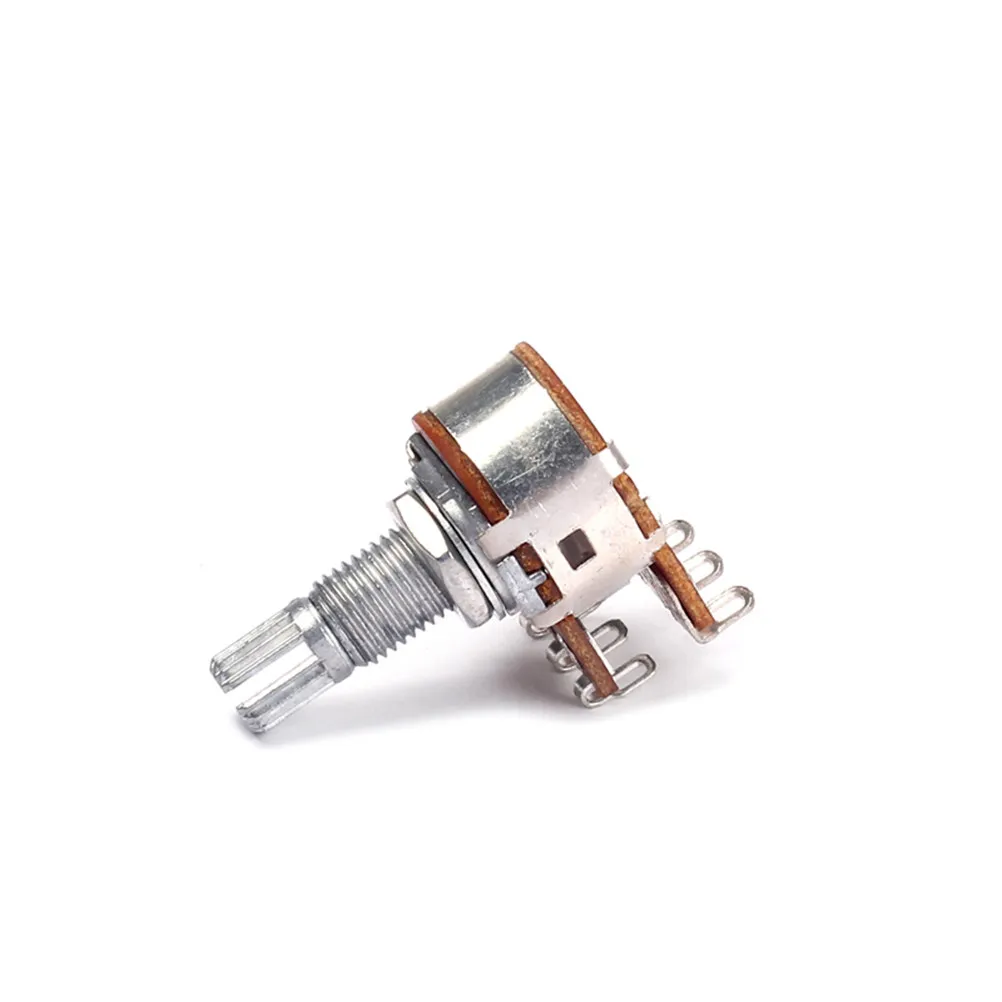 Mn250k Dual Audio Potentiometer Split Shaft Long Knurled for Guitar Volume Tone Control Easy Install Sturdy Replacement Upgraded