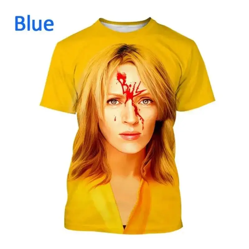 Classic Movie Kill Bill 3D Print T-shirt Men Personality Hip-hop Unisex Oversized T Shirt Harajuku Street Tops Fashion Clothing