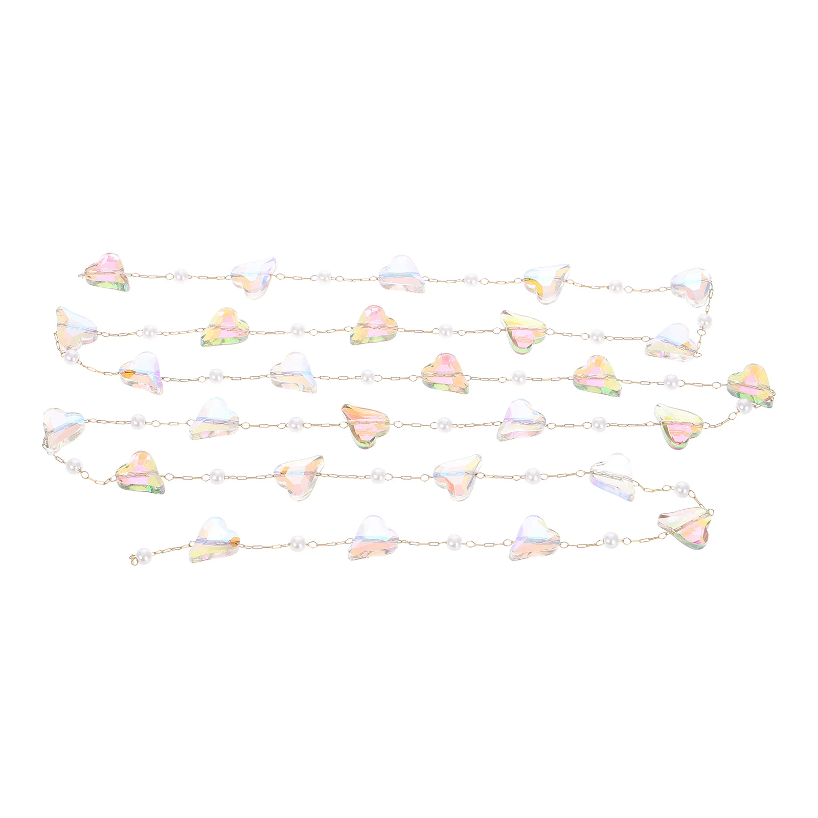 

Colorful Pearl Chains Stainless Steel Charm Necklace Crafting Jewelry Beads Crystal Garland Acrylic Handmade Accessories