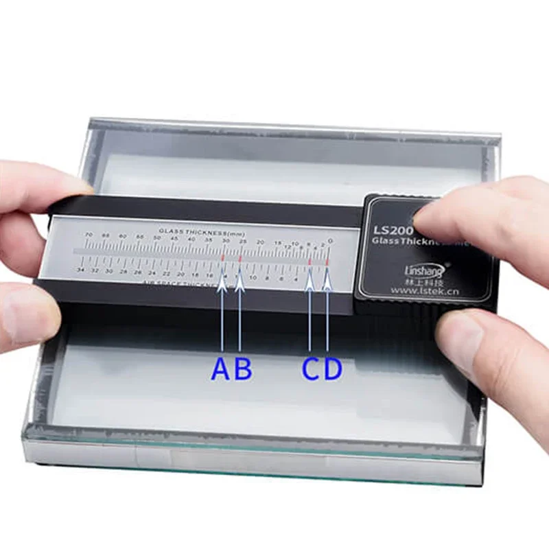

Linshang Scale Laser Glass Thickness Gauge Meter Measure Double Triple Glaze Insulated Glass Thickness Measurement Device LS200