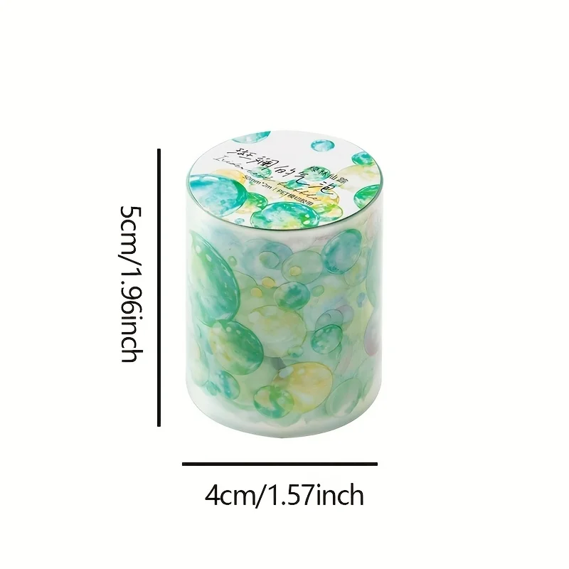 [1/6 gulungan pita gelembung impian] Kolase stiker PET pita gelembung pemotongan batu bata berwarna impian